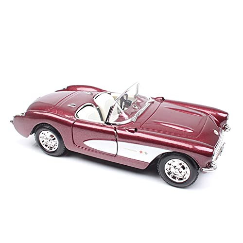 Klassisches Retro Automodell 1 24 for Chevrolet Corvette 1957 Roadster Simulation Legierung Auto Modell Sammlung Geschenk Spielzeug Handwerk Miniatur Im Maßstab Sammlerstück(Taglia unica) von BOMXAN