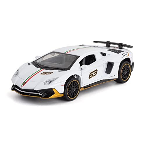 Klassisches Retro Automodell 1 32 Für Lamborghini Druckgusslegierung Automodell Simulation Sound Und Licht Spielzeug Geschenk Miniatur Im Maßstab Sammlerstück(White) von BOMXAN