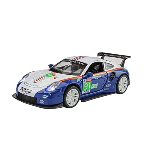 Klassisches Retro Automodell 1 32 Passend Für Porsche 911 GT3 RSR Legierung Automodell Metall Adult Collection Souvenir Ornaments Blau Miniatur Im Maßstab Sammlerstück(A) von BOMXAN