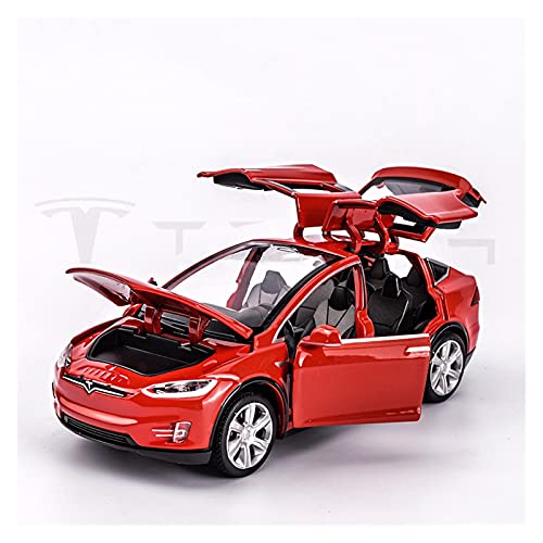 Klassisches Retro Automodell 1 32 Simulation Für Tesla X 90 SUV Automodell Diecast Alloy Kinderspielzeug Geschenk 6 Türen Mit Sound Und Licht Miniatur Im Maßstab Sammlerstück(3) von BOMXAN