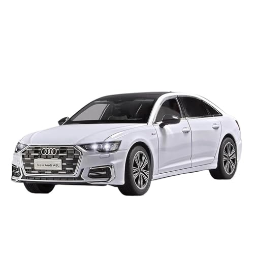 Klassisches Retro Automodell 1:18 Für Audi A6 Alloy Diecast Car Model Sound and Light High Simulation Collection Kinderspielzeug Miniatur Im Maßstab Sammlerstück(White) von BOMXAN