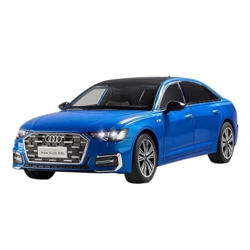 Klassisches Retro Automodell 1:18 Für Audi A6 L Legierung Auto Diecast Modell Sound Und Licht Zurückziehen Spielzeug Trendige Display Ornament Miniatur Im Maßstab Sammlerstück(Blue) von BOMXAN