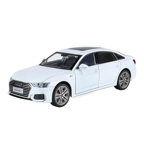 Klassisches Retro Automodell 1:18 Für Audi A6 Legierung Auto Modell Fahrzeuge Hohe Simulation Sound Und Licht Sammlung Kinder Spielzeug Miniatur Im Maßstab Sammlerstück(White) von BOMXAN