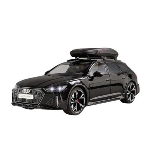 Klassisches Retro Automodell 1:18 Für Audi RS6 Avant Station Wagon Legierung Auto Modell Sportwagen Fahrzeuge Simulation Sound Licht Kinder Spielzeug Miniatur Im Maßstab Sammlerstück(Black) von BOMXAN