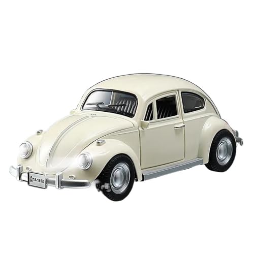 Klassisches Retro Automodell 1:18 Für Beetle Alloy Classic Retro Vehicles Automodell Simulation Sound and Light Collection Kinderspielzeug Miniatur Im Maßstab Sammlerstück(Beige) von BOMXAN