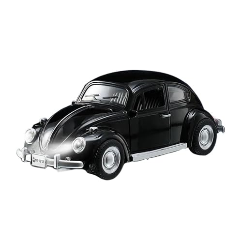 Klassisches Retro Automodell 1:18 Für Beetle Alloy Classic Retro Vehicles Automodell Simulation Sound and Light Collection Kinderspielzeug Miniatur Im Maßstab Sammlerstück(Black) von BOMXAN