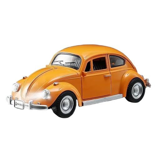 Klassisches Retro Automodell 1:18 Für Beetle Alloy Classic Retro Vehicles Automodell Simulation Sound and Light Collection Kinderspielzeug Miniatur Im Maßstab Sammlerstück(Orange) von BOMXAN