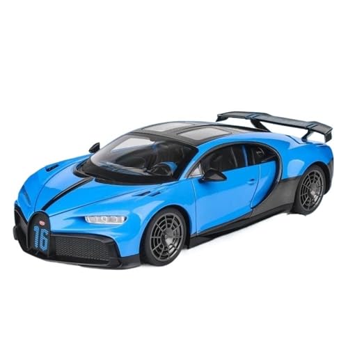 Klassisches Retro Automodell 1:18 Für Bugatti Chiron Pur Supercar Sound Und Leichtmetall-Automodell, Kinderspielzeug, Sammlerstücke Miniatur Im Maßstab Sammlerstück(Blue) von BOMXAN