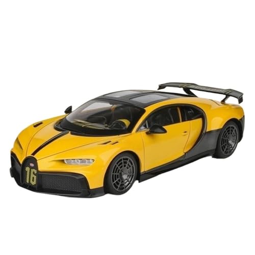 Klassisches Retro Automodell 1:18 Für Bugatti Chiron Pur Supercar Sound Und Leichtmetall-Automodell, Kinderspielzeug, Sammlerstücke Miniatur Im Maßstab Sammlerstück(Yellow) von BOMXAN