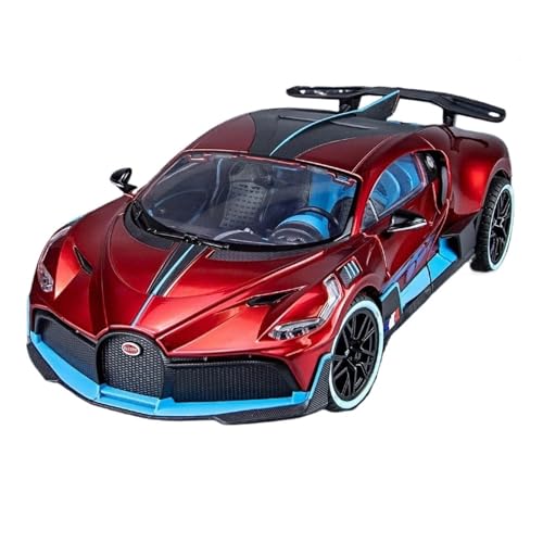 Klassisches Retro Automodell 1:18 Für Bugatti Divo Mit Sound Und Licht Großes Sportwagenmodell Aus Legierung Für Sammeln Von Hobby-Modellornamenten Miniatur Im Maßstab Sammlerstück(Red) von BOMXAN