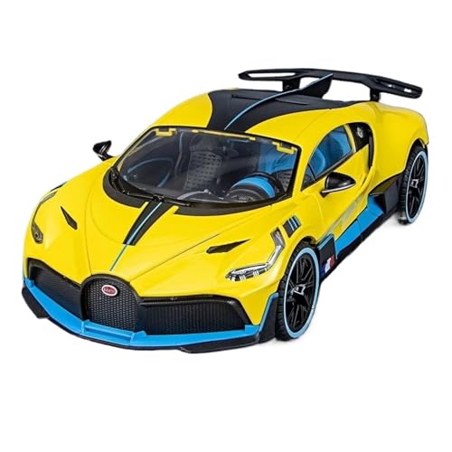 Klassisches Retro Automodell 1:18 Für Bugatti Divo Mit Sound Und Licht Großes Sportwagenmodell Aus Legierung Für Sammeln Von Hobby-Modellornamenten Miniatur Im Maßstab Sammlerstück(Yellow) von BOMXAN