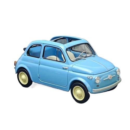 Klassisches Retro Automodell 1:18 Für FIAT Nuova 500 Oldtimer-Modell Metall Statische Dekoration Urlaubsfreunde Zur Sammlung Miniatur Im Maßstab Sammlerstück(Blue) von BOMXAN