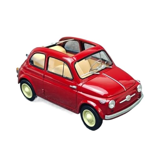 Klassisches Retro Automodell 1:18 Für FIAT Nuova 500 Oldtimer-Modell Metall Statische Dekoration Urlaubsfreunde Zur Sammlung Miniatur Im Maßstab Sammlerstück(Red) von BOMXAN