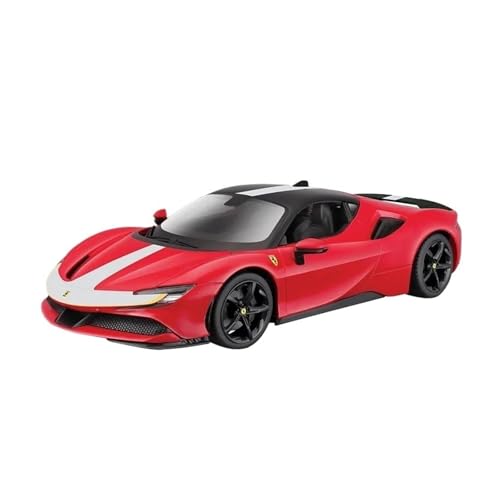 Klassisches Retro Automodell 1:18 Für Ferrari Sf90 Spider Assetto Fiorano Legierung Miniatur Druckguss Auto Modell Sportwagen Spielzeug Weihnachten Miniatur Im Maßstab Sammlerstück(Red) von BOMXAN