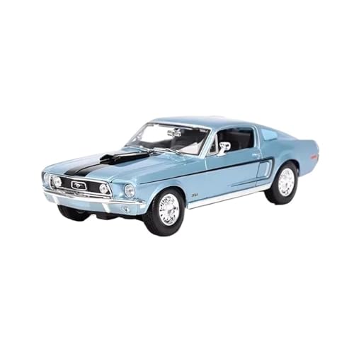 Klassisches Retro Automodell 1:18 Für Ford Mustang Gt Cobra Jet Legierung Miniatur-Druckgussautomodell Christensen Toys Collection Display Miniatur Im Maßstab Sammlerstück(Blue) von BOMXAN