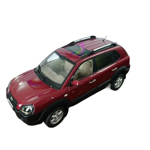 Klassisches Retro Automodell 1:18 Für Hyundai Tucson Old SUV Legierung Simulation Auto Modell Souvenir Sammeln Hobby Spielzeug Statische Anzeige Miniatur Im Maßstab Sammlerstück(Red) von BOMXAN