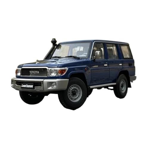 Klassisches Retro Automodell 1:18 Für Land Cruiser 76 LC76 2017 Druckguss Metall Spielzeugauto Modell Ornament Hobby Sammlung Souvenir Miniatur Im Maßstab Sammlerstück(Blue) von BOMXAN