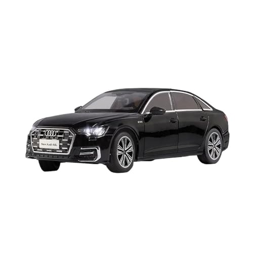 Klassisches Retro Automodell 1:18 Für NEUEN Audi A6 L Legierung Auto Modell Simulation Sound Licht Zurückziehen Sammeln Spielzeug Display Ornament Miniatur Im Maßstab Sammlerstück(Black) von BOMXAN