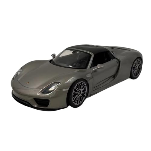 Klassisches Retro Automodell 1:18 Für Porsche 918 Spyder Zweitüriger Roadster Simulations-Druckgussautomodell Das Schwarze Hardtop Kann Nicht Entfernt Werden Miniatur Im Maßstab Sammlerstück von BOMXAN