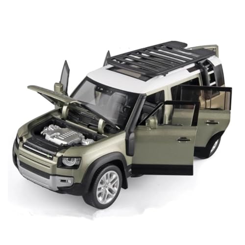 Klassisches Retro Automodell 1:18 Für Range Land Rover Defender SUV Mit Sound Und Leichtmetall-Druckguss-Geländewagenmodell Miniatur Im Maßstab Sammlerstück(Green) von BOMXAN