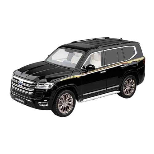 Klassisches Retro Automodell 1:18 Toyota Land Cruiser LC300 SUV-Legierungsauto-Druckgussmodell, Kinderspielzeug-Trendanzeige Miniatur Im Maßstab Sammlerstück(Black) von BOMXAN