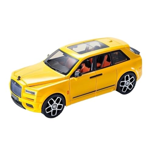 Klassisches Retro Automodell 1:20 Für Rolls Royce Cullinan SUV Legierung Auto Modell Sound Und Licht Simulation Dekoration Sammlung Spielzeug Miniatur Im Maßstab Sammlerstück(Yellow) von BOMXAN