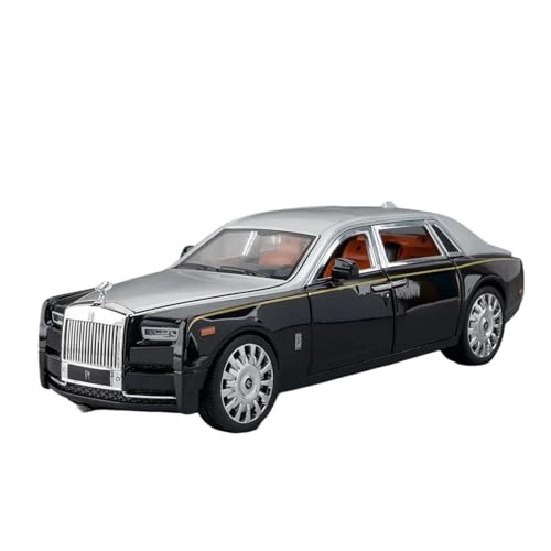 Klassisches Retro Automodell 1:20 Für Rolls Royce Phantom Legierung Auto Modell Druckguss Fahrzeuge Sammlung Simulation Sound Licht Spielzeug Miniatur Im Maßstab Sammlerstück(Black with Silvery) von BOMXAN