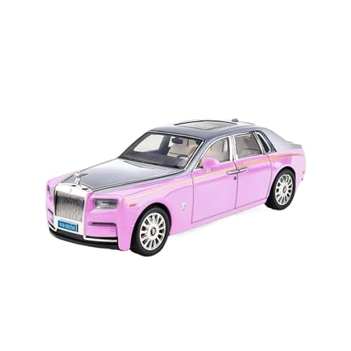 Klassisches Retro Automodell 1:20 Für Rolls-Royce Phantom Legierung Auto Modell Druckguss Fahrzeuge Sound Licht Metall Spielzeug Miniatur Im Maßstab Sammlerstück(Pink) von BOMXAN