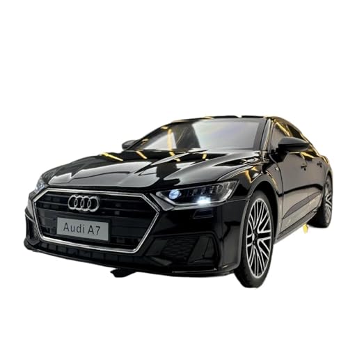 Klassisches Retro Automodell 1:24 Für Audi A7 Coupe Legierung Druckguss Spielzeugfahrzeug Automodell Hohe Simulation Sound Und Licht Sammlung Miniatur Im Maßstab Sammlerstück(Black) von BOMXAN