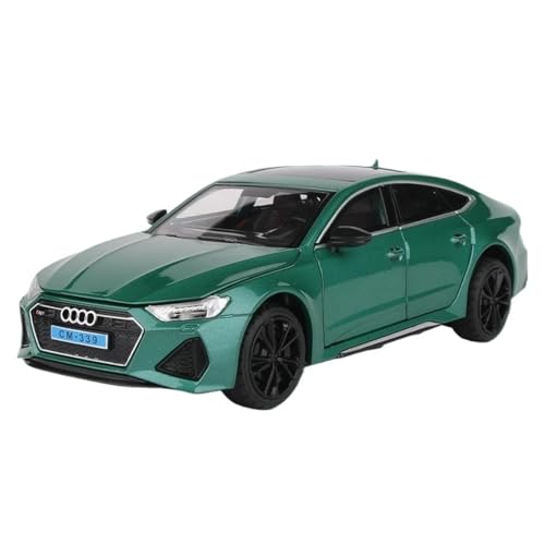 Klassisches Retro Automodell 1:24 Für Audi RS7 Coupe Legierung Auto Modell Spielzeug Sportwagen Simulation Sound Licht Sammlung Kinder Spielzeug Miniatur Im Maßstab Sammlerstück(Green) von BOMXAN