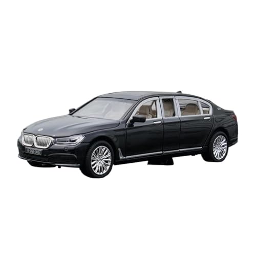 Klassisches Retro Automodell 1:24 Für BMW 760Li Legierung Mit Sound Licht Simulation Sammlung Miniatur Auto Modell Kinder Junge Spielzeug Miniatur Im Maßstab Sammlerstück(Black) von BOMXAN