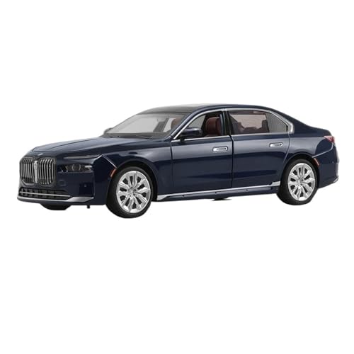 Klassisches Retro Automodell 1:24 Für BMW 7er I7 G70 Legierungs-Druckguss-Limousine Reine Elektrofahrzeuge Sound-Licht-Automodell Miniatur Im Maßstab Sammlerstück(Blue) von BOMXAN