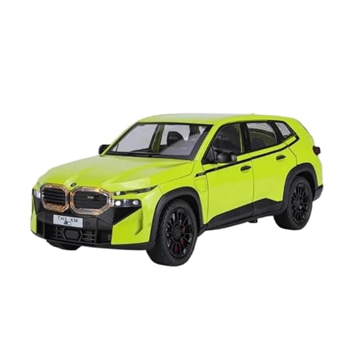 Klassisches Retro Automodell 1:24 Für BMW XM SUV, Sportsimulation, Sound Und Lichtlegierung, Druckguss-Metall-Sammlungsautomodell Miniatur Im Maßstab Sammlerstück(Green) von BOMXAN