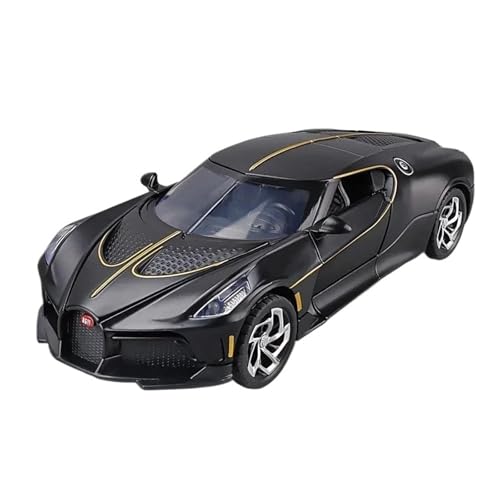 Klassisches Retro Automodell 1:24 Für Bugatti Lavoiturenoire Legierung Diecast Metall Auto Modell Simulation Sound Und Licht Kinder Spielzeug Miniatur Im Maßstab Sammlerstück(Black) von BOMXAN