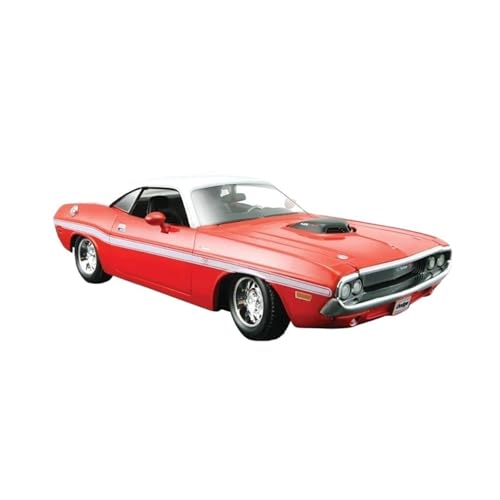 Klassisches Retro Automodell 1:24 Für Dodge Challenger R/T Muscle Car Legierung Miniatur Diecast Auto Modell Spielzeug Weihnachten Sammlung Miniatur Im Maßstab Sammlerstück(Orange) von BOMXAN