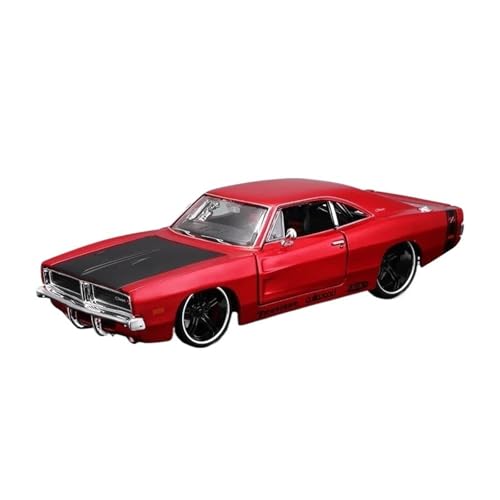 Klassisches Retro Automodell 1:24 Für Dodge Challenger R/T Muscle Car Legierung Miniatur Diecast Auto Modell Spielzeug Weihnachten Sammlung Miniatur Im Maßstab Sammlerstück(Red) von BOMXAN