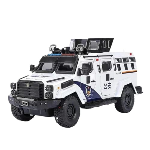 Klassisches Retro Automodell 1:24 Für Gepanzerte Smilodon-Fahrzeuge F550 Mit Sound-Licht-Miniatursimulations-Geländewagenmodell Miniatur Im Maßstab Sammlerstück(White) von BOMXAN