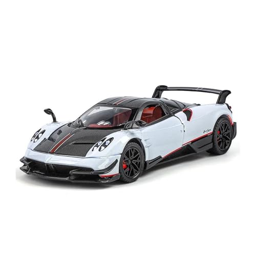 Klassisches Retro Automodell 1:24 Für Huayra BC Legierung Auto Modell Mit Sound Licht Sammlung Kinder Spielzeug Fahrzeug Decor Diecast Voiture Miniatur Im Maßstab Sammlerstück(White) von BOMXAN