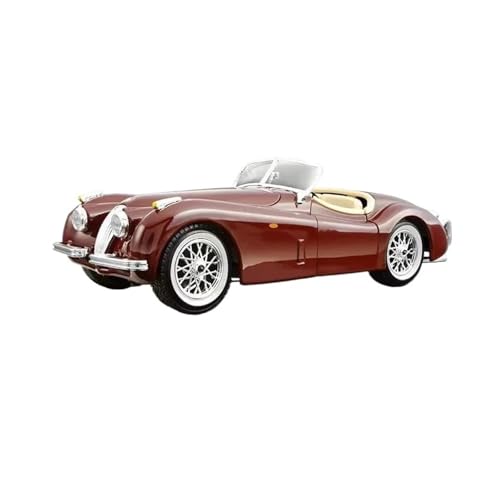 Klassisches Retro Automodell 1:24 Für Jaguar Xk 120 Roadster Legierung Miniatur-Druckguss-Automodell Vintage-Spielzeug Weihnachtskollektion Miniatur Im Maßstab Sammlerstück(Red) von BOMXAN