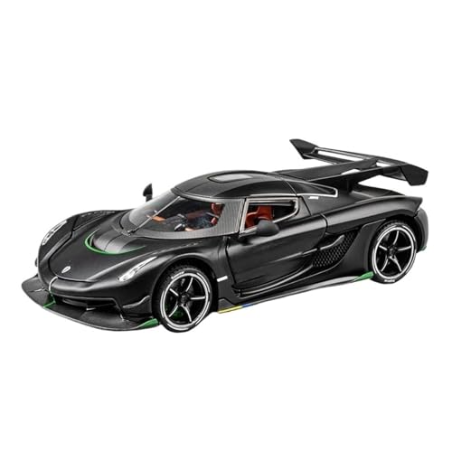 Klassisches Retro Automodell 1:24 Für Koenigsegg Jesko Legierung Sportfahrzeug Auto Modell Simulation Sound Und Licht Sammlung Kinder Spielzeug Miniatur Im Maßstab Sammlerstück(Black) von BOMXAN