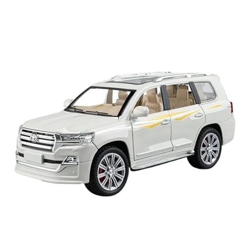 Klassisches Retro Automodell 1:24 Für Land Cruiser-Modell – Premium-Sammlerstück Für Autofans, Ideal Für Ausstellen Oder Verschenken Miniatur Im Maßstab Sammlerstück(White) von BOMXAN