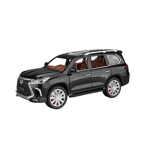 Klassisches Retro Automodell 1:24 Für Lexus LX570 Off Road SUV Legierung Diecast Auto Modell Computer Desktop Sammlung Hobby Ornament Miniatur Im Maßstab Sammlerstück(Black) von BOMXAN