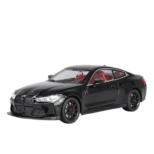 Klassisches Retro Automodell 1:24 Für M4 G82 Coupe Legierung Sportwagen Modell Druckguss Rennwagen Fahrzeuge Simulation Sound Licht Sammlung Miniatur Im Maßstab Sammlerstück(Black) von BOMXAN