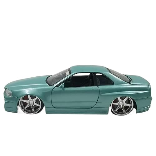 Klassisches Retro Automodell 1:24 Für Nissan Skyline GT-R GTR R34 BNR34 Legierung Auto Modell Druckguss Fahrzeug Spielzeug Sammeln Souvenir Miniatur Im Maßstab Sammlerstück von BOMXAN