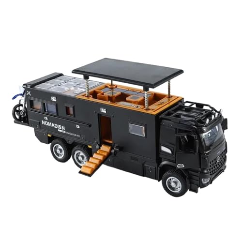 Klassisches Retro Automodell 1:24 Für Nomadism F Off Road RV Collective Voiture Miniatur-Ton- Und Licht-Spielzeugautomodell Aus Druckgusslegierung Miniatur Im Maßstab Sammlerstück(Black) von BOMXAN