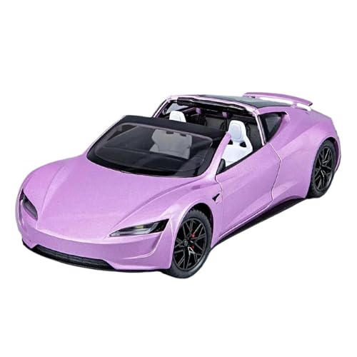 Klassisches Retro Automodell 1:24 Für Roadster Cabrio Legierung Auto Modell Simulation Sound Und Licht Kinder Spielzeug Miniatur Im Maßstab Sammlerstück(Pink) von BOMXAN