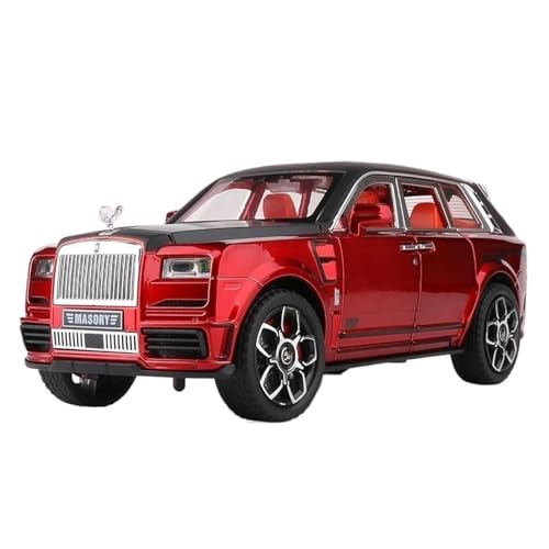 Klassisches Retro Automodell 1:24 Für Rolls Royce Cullinan Mansory Angepasste Modifizierte Version Sound & Light Pull Back Legierung Automodell Miniatur Im Maßstab Sammlerstück(Red) von BOMXAN