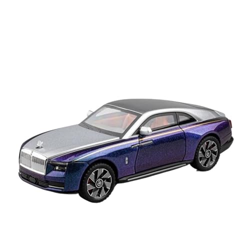 Klassisches Retro Automodell 1:24 Für Rolls Royce Spectre Legierung Luxy Auto Modell Diecast Metall Sound Und Licht Jungen Spielzeug Für Kinder Miniatur Im Maßstab Sammlerstück(Purple with Silvery) von BOMXAN