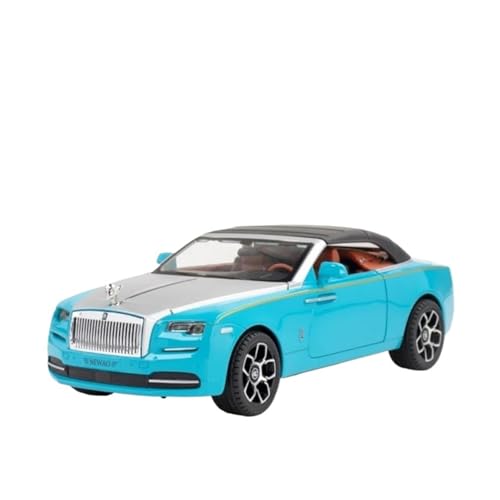 Klassisches Retro Automodell 1:24 Für Rolls Royces Dawn Alloy Luxy Automodell Simulation Sound Und Licht Für Kinderspielzeug Miniatur Im Maßstab Sammlerstück(Blue) von BOMXAN