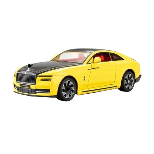 Klassisches Retro Automodell 1:24 Für Rolls Royces Spectre Alloy Diecasts Luxy Energy Charging Automodell Sound Light Kinderspielzeug Miniatur Im Maßstab Sammlerstück(Yellow) von BOMXAN